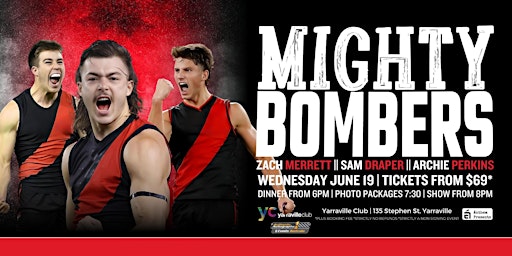 Mighty Bombers ft DRAPER, MERRETT & PERKINS LIVE at Yarraville Club! primary image