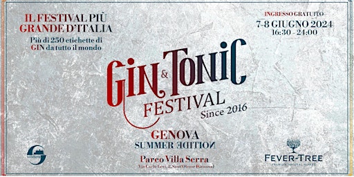 Hauptbild für Gin & Tonic Festival 2024 | Genova Summer Edition