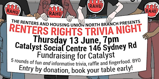 Primaire afbeelding van RAHU North Trivia Night and Fundraiser