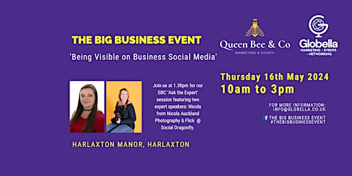 Being Visible on Business Social Media @ The Big Business Event: 16 May primary image