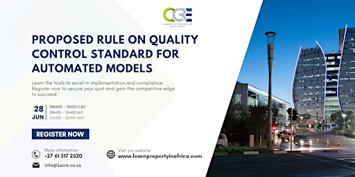 Imagen principal de Proposed Rule on Quality Control Standard for Automated Models