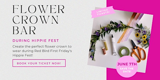 Hippie Fest Flower Crown Creation! primary image