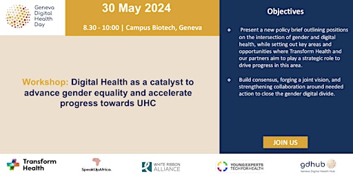Imagem principal do evento Digital Health as a catalyst to advance gender equality and accelerate progress towards UHC