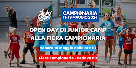 Open Day di Junior Camp alla Fiera CAMPIONARIA di Padova
