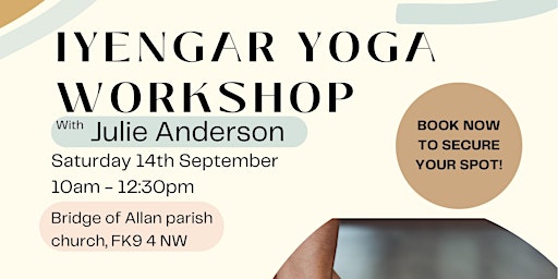Iyengar Yoga workshop with Julie Anderson primary image