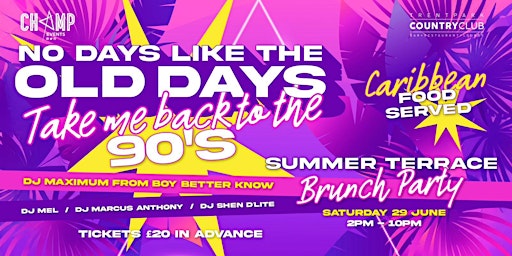 Imagem principal do evento Take Me Back to The 90s - The DAY PARTY!!!
