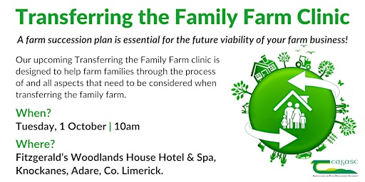 Primaire afbeelding van Transferring the Family Farm - Limerick Event