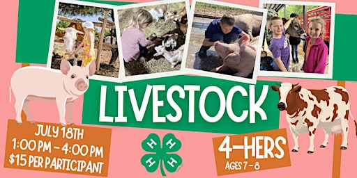 Imagem principal do evento Cloverbud Livestock Camp (Ages 7 - 8)