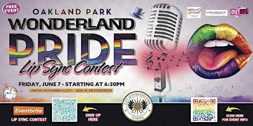 OAKLAND PARK WONDERLAND PRIDE: LIP SYNC CONTEST SIGN UP ONLY primary image