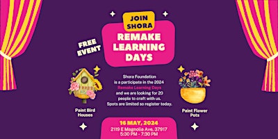 Shora Foundation - Remake Learning Days primary image