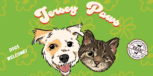 Primaire afbeelding van Jersey Paws: A Fundraiser for Ramapo Bergen Animal Refuge (Dogs Welcome!)