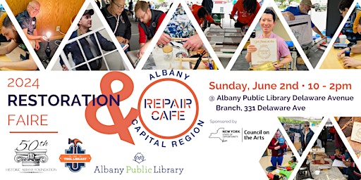Imagem principal do evento 2024 Restoration Faire  & Repair Cafe