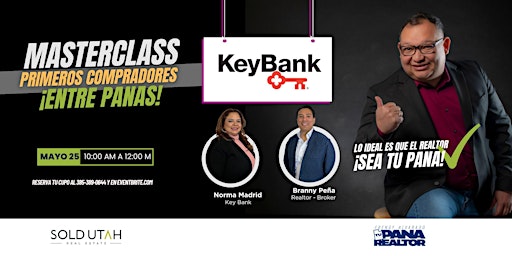 Imagem principal do evento Masterclass: Primeros Compradores ¡ENTRE PANAS! con Key Bank