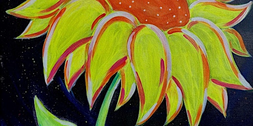 Primaire afbeelding van Luminous Sunflower - Paint and Sip by Classpop!™