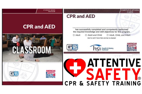 CPR and AED Class, $65, Same day card.