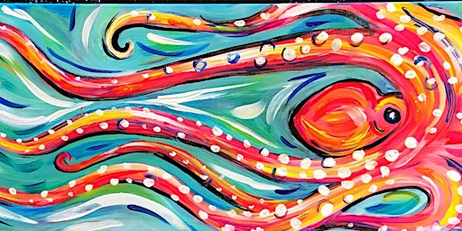 Swimming Octopus - Paint and Sip by Classpop!™  primärbild