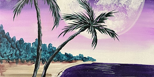 Primaire afbeelding van Lunar Lavender Beach - Paint and Sip by Classpop!™