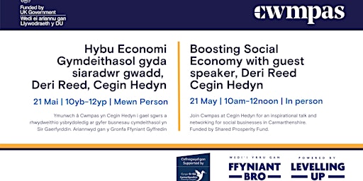 Imagem principal do evento Boosting the Social Economy with Deri Reed, Cegin Hedyn