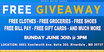 FREE GIVEAWAY [ BILL PAY, GIFT CARDS, GROCERIES, AND MORE] COMMUNITY OUTREACH primary image