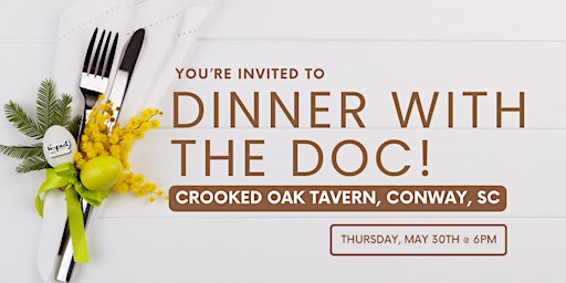 Image principale de Impact Dinner  With A Doc at Crooked Oak Tavern