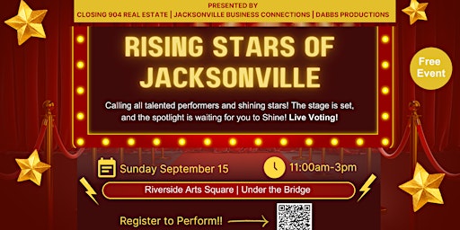 Imagem principal do evento Rising Stars of Jacksonville (Free Event, No Ticket Needed)
