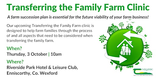 Imagen principal de Transferring the Family Farm - Wexford Event