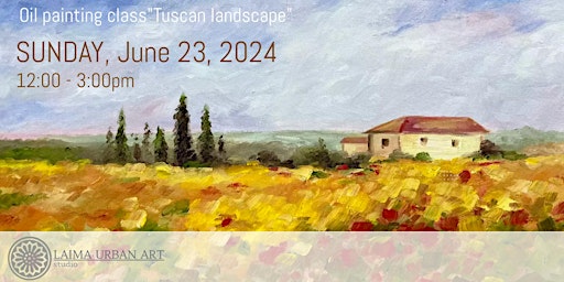 Oil painting class"Tuscan landscape".  primärbild