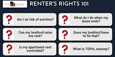 Renter's Rights 101 (Virtual) - May