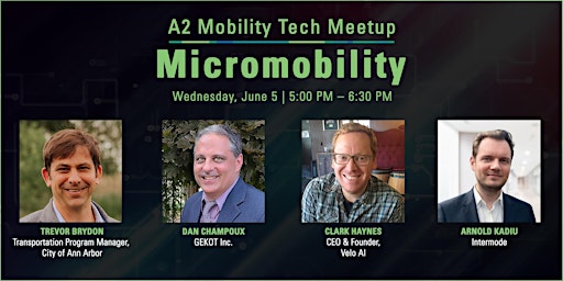 Image principale de A2 Mobility Tech Meetup: Micromobility