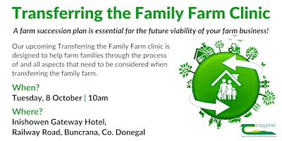 Imagem principal do evento Transferring the Family Farm - Donegal