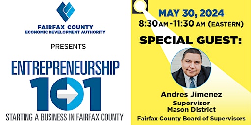 Hauptbild für Entrepreneurship 101: Starting A Business in Fairfax County