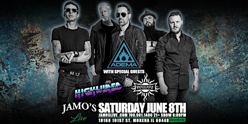 Imagem principal do evento Adema at Jamo's Live with Voodoo & Highwired