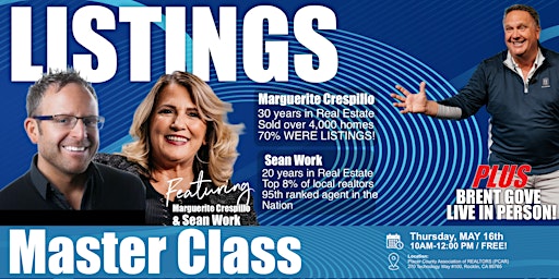 Primaire afbeelding van LISTINGS MASTER CLASS - With Superstars Marguerite Crespillo and Sean Work