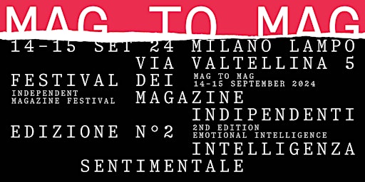 Imagem principal do evento Mag To Mag 2024 - Independent Magazines Festival