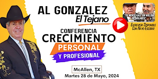 Imagem principal do evento Al Gonzalez - El Tejano: Conferencia