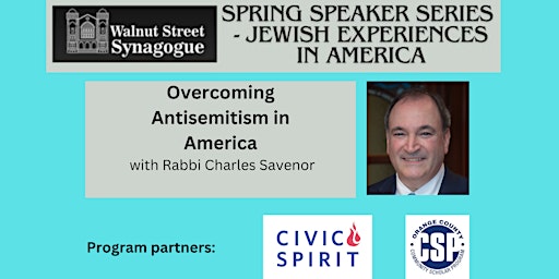 Primaire afbeelding van Spring Speaker Series - Overcoming Antisemitism in America