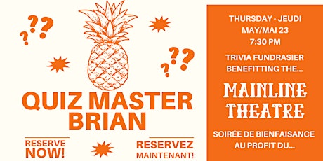 FringeMTL Fundraiser Trivia at MainLine Theatre with Quiz Master Brian