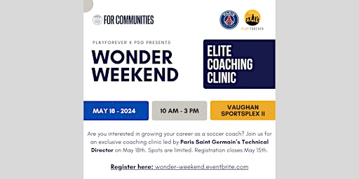 Elite Coaching Clinic - PSG x Play Forever  primärbild