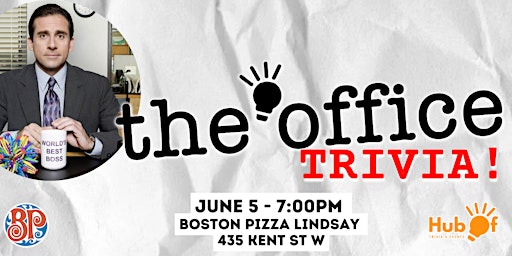 Imagem principal do evento THE OFFICE Trivia Night - Boston Pizza (Lindsay)