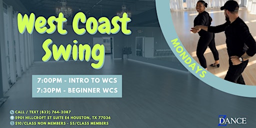 Imagem principal de Intro/Beginners West Coast Swing Group Class