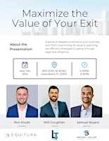 Imagem principal do evento Maximize the Value of Your Exit