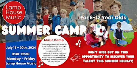 Summer Camp at Lamp House Music - Musical Instrument Discovery