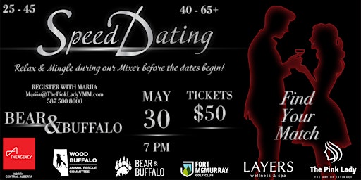Imagem principal do evento Fort McMurray | Elegant & Classy | Speed Dating | Ages 25-45 and 40-65+