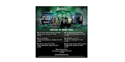 Imagem principal do evento Ardbeg Masters of Smoke Tour Comes to Huntington, New York