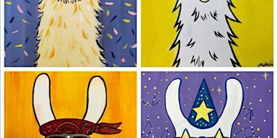 Llamas Ready to Party - Paint and Sip by Classpop!™  primärbild