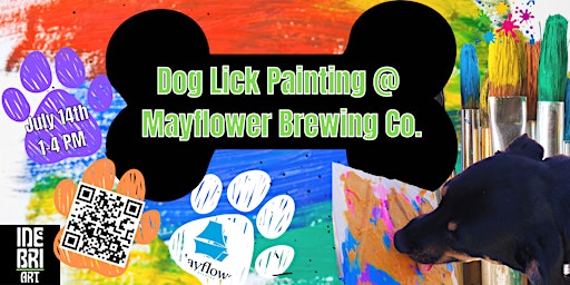Primaire afbeelding van Dog "Lick Painting" At Mayflower Brewing Co.