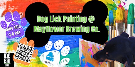 Dog "Lick Painting" At Mayflower Brewing Co.