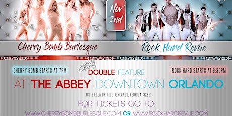 Imagem principal do evento Double Feature | Cherry Bomb Burlesque and Rock Hard Revue | November 2nd