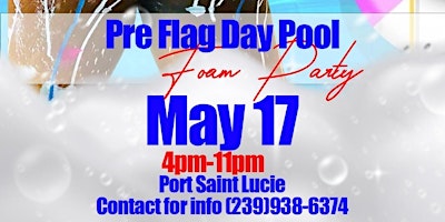 PRE-HAITIAN FLAG FOAM POOL PARTY primary image