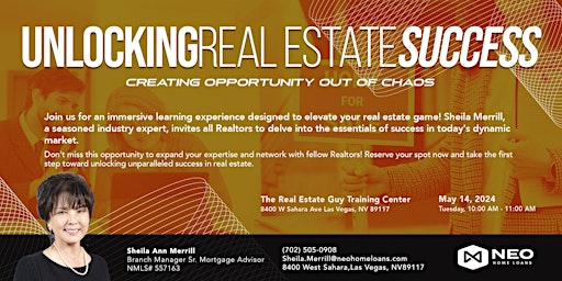 Hauptbild für Unlocking Real Estate Success:  Creating Opportunity Out of Chaos
